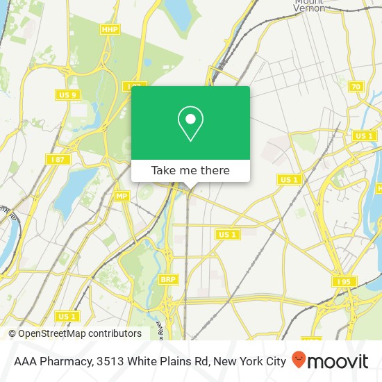 AAA Pharmacy, 3513 White Plains Rd map