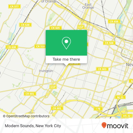 Modern Sounds map