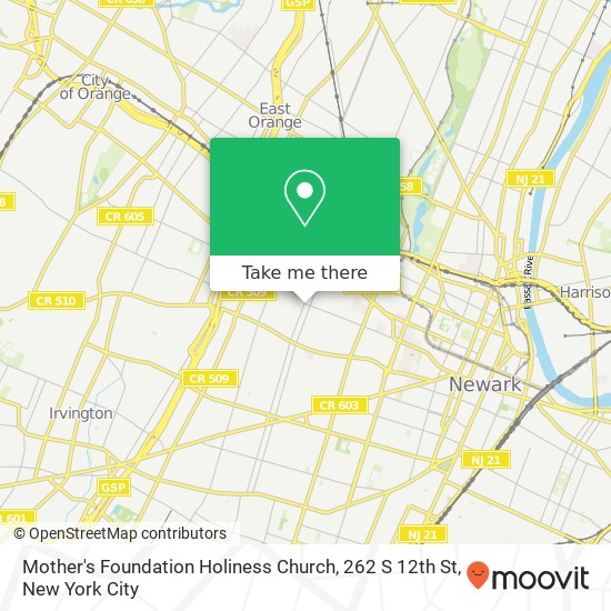 Mother's Foundation Holiness Church, 262 S 12th St map