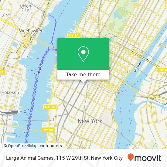 Large Animal Games, 115 W 29th St map