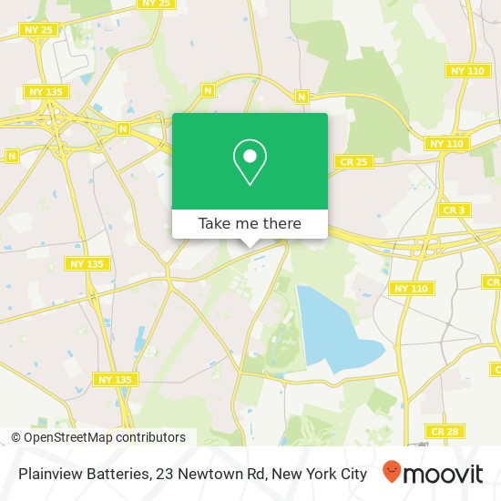 Mapa de Plainview Batteries, 23 Newtown Rd