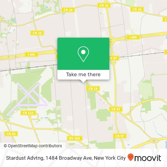 Stardust Advtng, 1484 Broadway Ave map