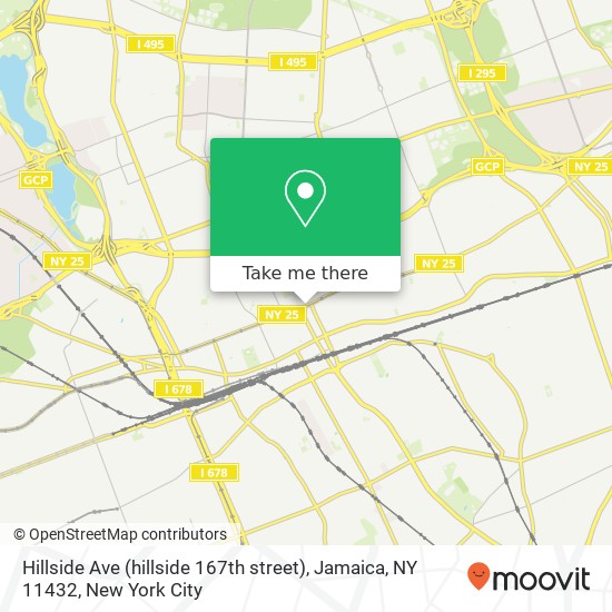 Mapa de Hillside Ave (hillside 167th street), Jamaica, NY 11432
