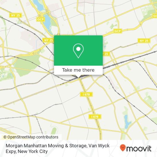 Morgan Manhattan Moving & Storage, Van Wyck Expy map