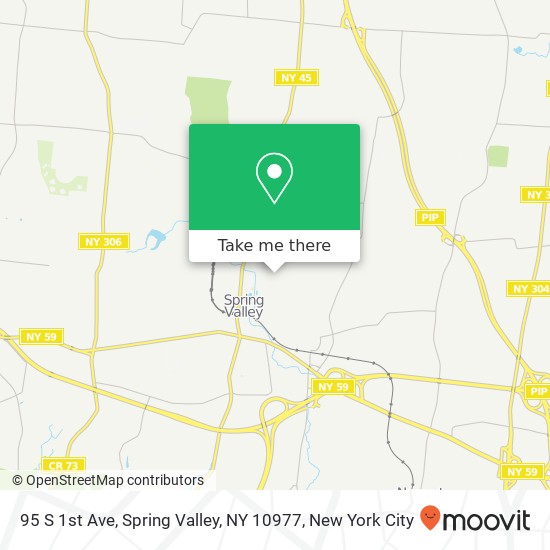 Mapa de 95 S 1st Ave, Spring Valley, NY 10977