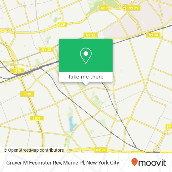 Grayer M Feemster Rev, Marne Pl map