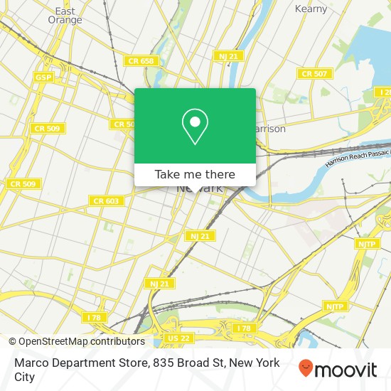 Mapa de Marco Department Store, 835 Broad St