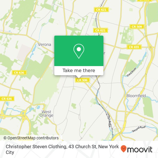 Mapa de Christopher Steven Clothing, 43 Church St