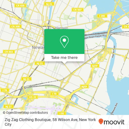 Mapa de Zig Zag Clothing Boutique, 58 Wilson Ave