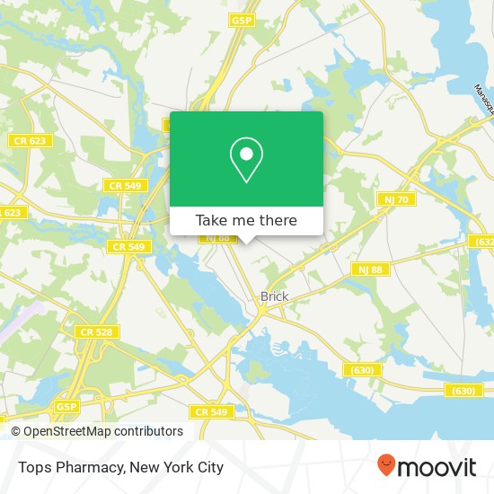 Tops Pharmacy map