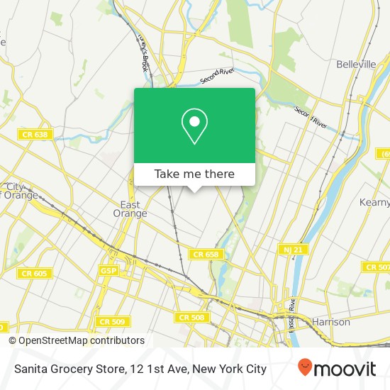 Mapa de Sanita Grocery Store, 12 1st Ave