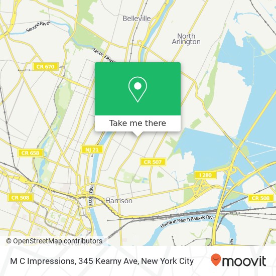 M C Impressions, 345 Kearny Ave map