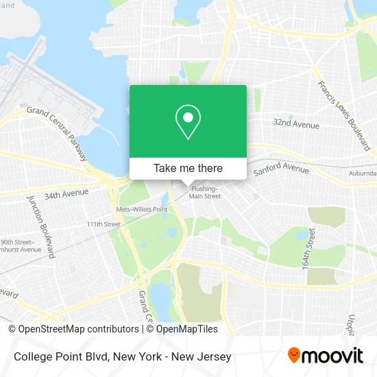 College Point Blvd map