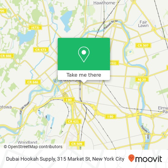 Mapa de Dubai Hookah Supply, 315 Market St