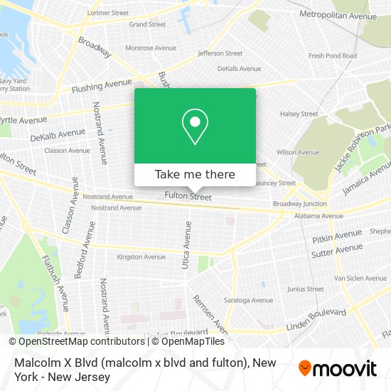 Malcolm X Blvd (malcolm x blvd and fulton) map