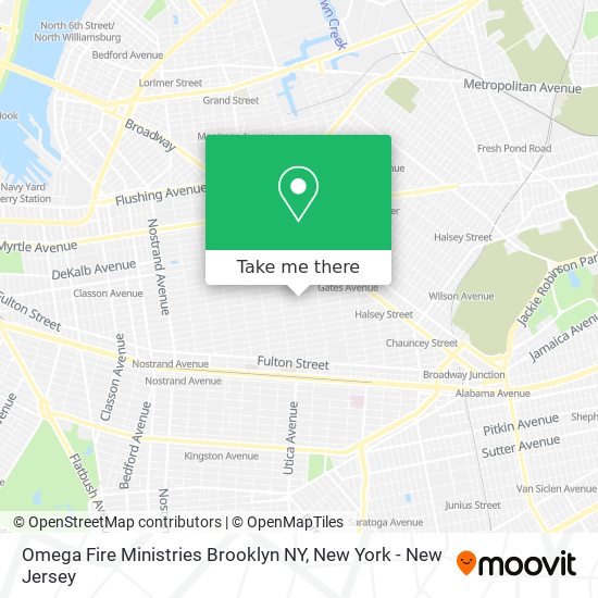 Omega Fire Ministries Brooklyn NY map