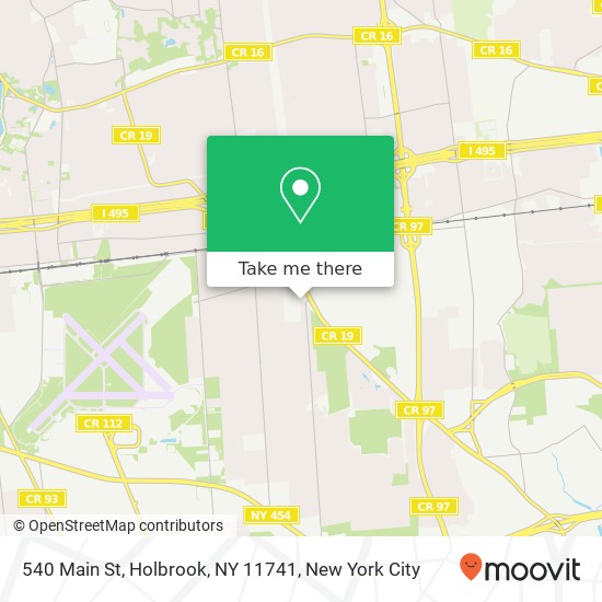 Mapa de 540 Main St, Holbrook, NY 11741