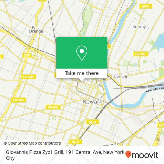 Giovannis Pizza Zyx1 Grill, 191 Central Ave map