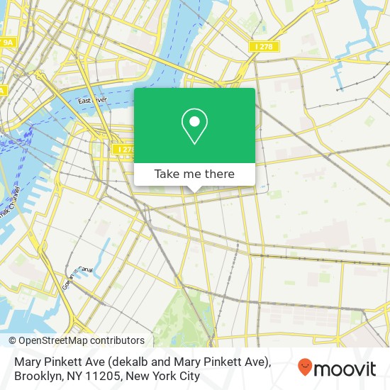 Mapa de Mary Pinkett Ave (dekalb and Mary Pinkett Ave), Brooklyn, NY 11205
