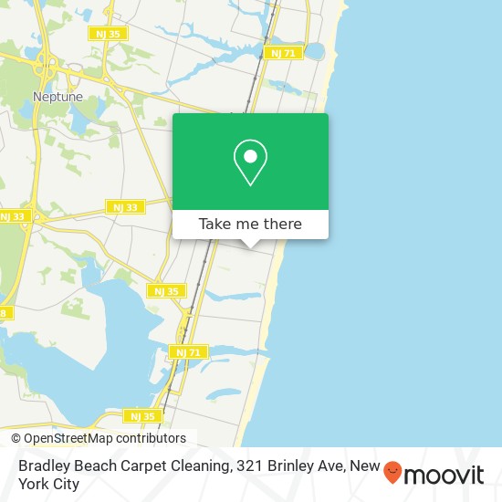 Mapa de Bradley Beach Carpet Cleaning, 321 Brinley Ave