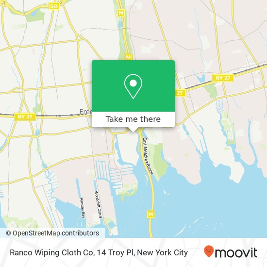 Mapa de Ranco Wiping Cloth Co, 14 Troy Pl