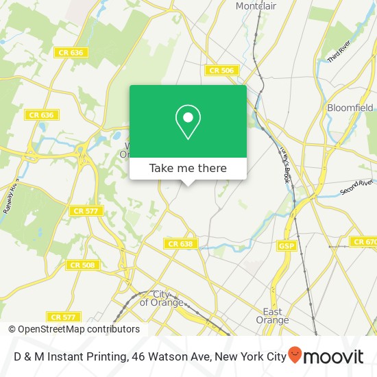 Mapa de D & M Instant Printing, 46 Watson Ave