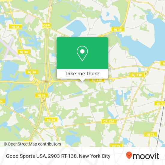 Mapa de Good Sports USA, 2903 RT-138