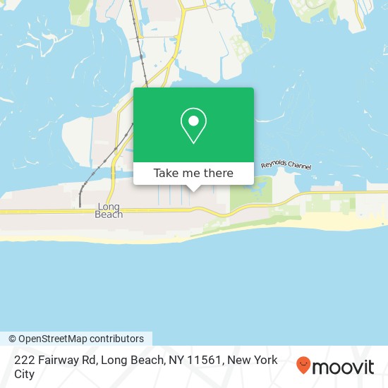 Mapa de 222 Fairway Rd, Long Beach, NY 11561