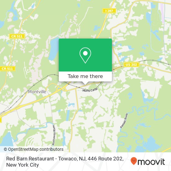 Mapa de Red Barn Restaurant - Towaco, NJ, 446 Route 202