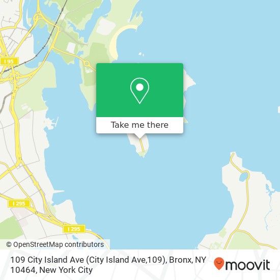 Mapa de 109 City Island Ave (City Island Ave,109), Bronx, NY 10464