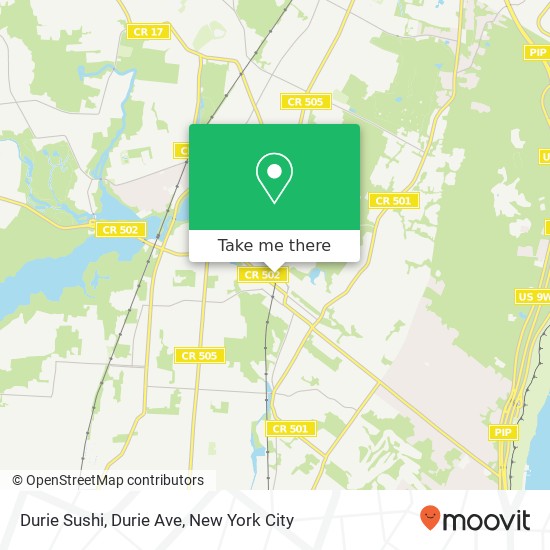 Durie Sushi, Durie Ave map