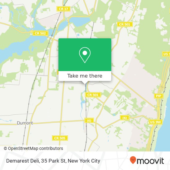 Demarest Deli, 35 Park St map