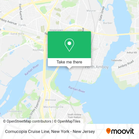 Cornucopia Cruise Line map