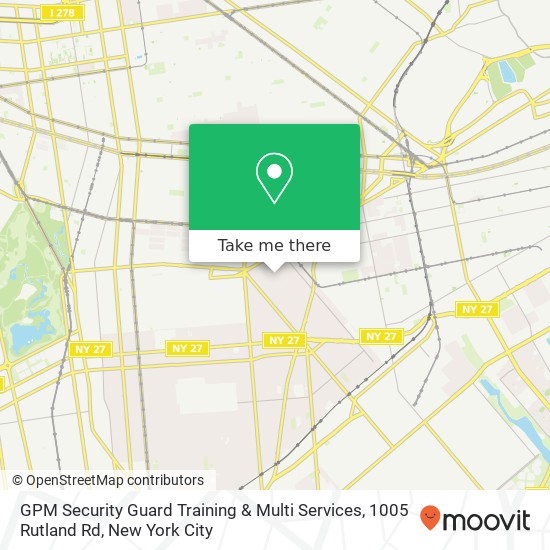 Mapa de GPM Security Guard Training & Multi Services, 1005 Rutland Rd