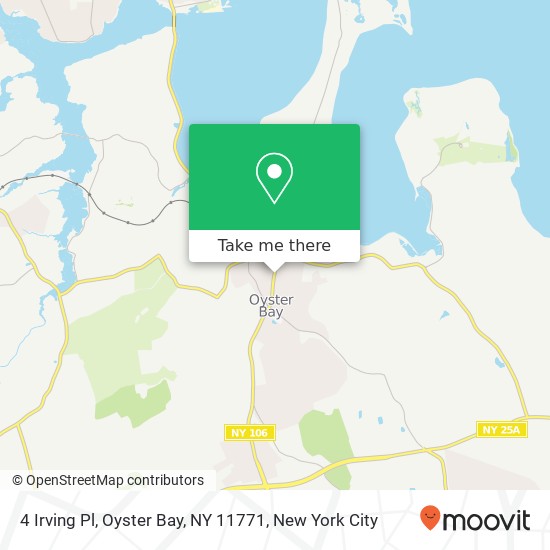 Mapa de 4 Irving Pl, Oyster Bay, NY 11771