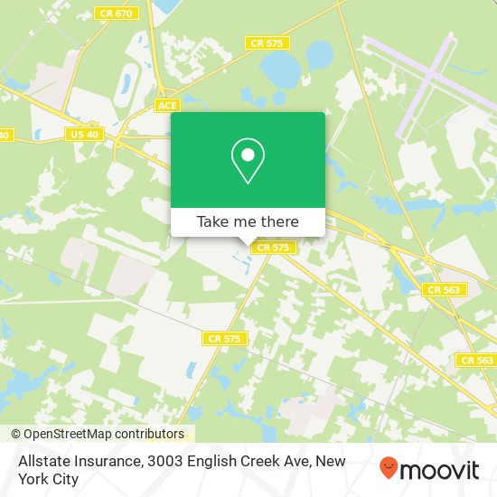 Allstate Insurance, 3003 English Creek Ave map