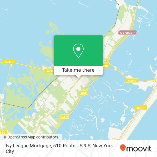 Mapa de Ivy League Mortgage, 510 Route US 9 S