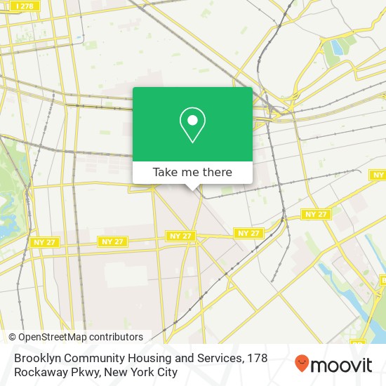 Mapa de Brooklyn Community Housing and Services, 178 Rockaway Pkwy