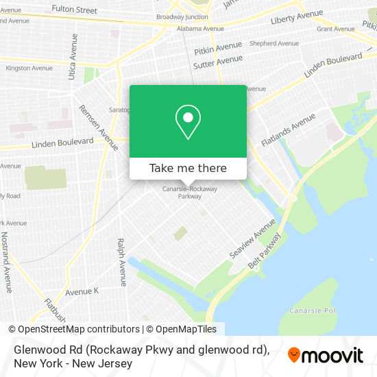 Mapa de Glenwood Rd (Rockaway Pkwy and glenwood rd)