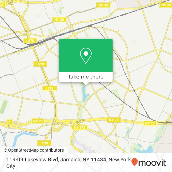 Mapa de 119-09 Lakeview Blvd, Jamaica, NY 11434