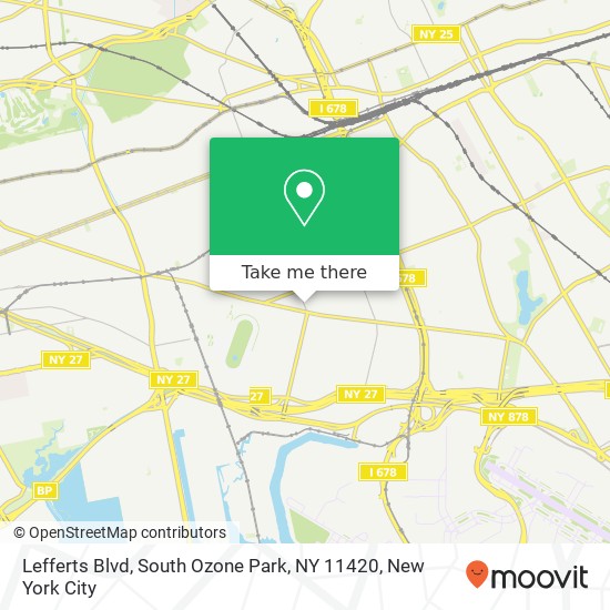 Mapa de Lefferts Blvd, South Ozone Park, NY 11420