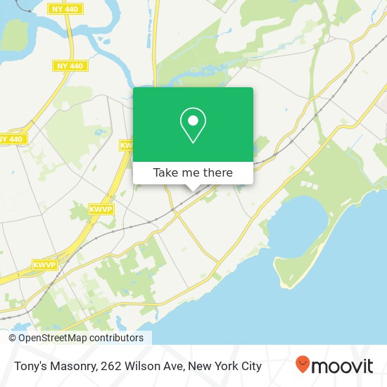 Mapa de Tony's Masonry, 262 Wilson Ave