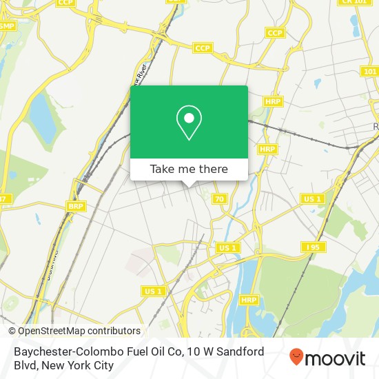 Baychester-Colombo Fuel Oil Co, 10 W Sandford Blvd map