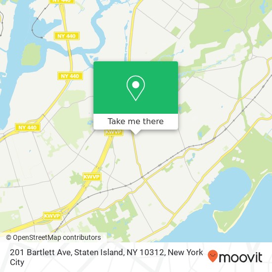 Mapa de 201 Bartlett Ave, Staten Island, NY 10312