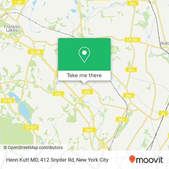 Mapa de Henn Kutt MD, 412 Snyder Rd