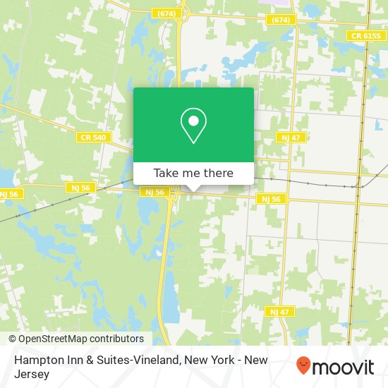 Mapa de Hampton Inn & Suites-Vineland, 2134 W Landis Ave