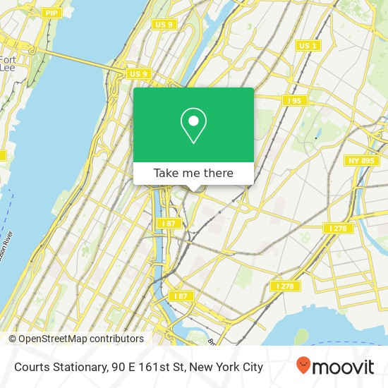 Courts Stationary, 90 E 161st St map