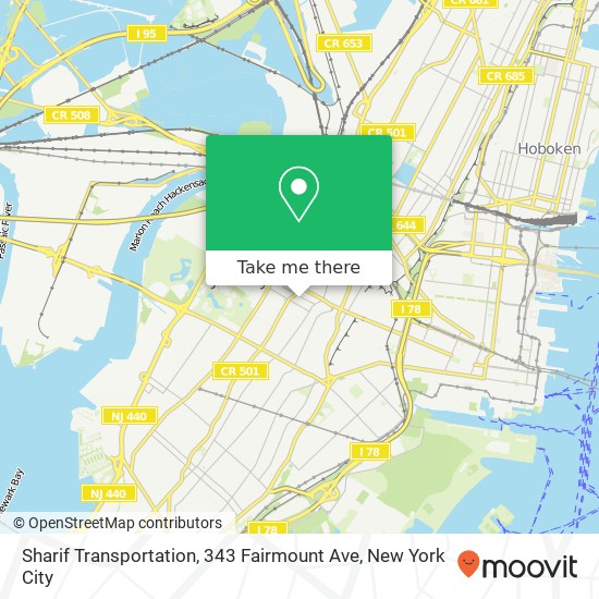 Sharif Transportation, 343 Fairmount Ave map