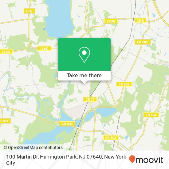 100 Martin Dr, Harrington Park, NJ 07640 map