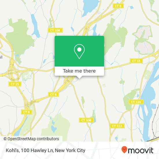 Mapa de Kohl's, 100 Hawley Ln